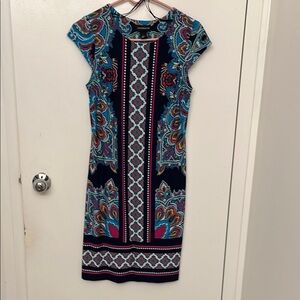 Liz Claiborne Blue Sheath Midi Dress